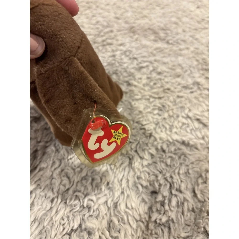 Ty Beanie Baby Plush Hoot the Owl Small‎ Brown Excellent Vintage Collectible